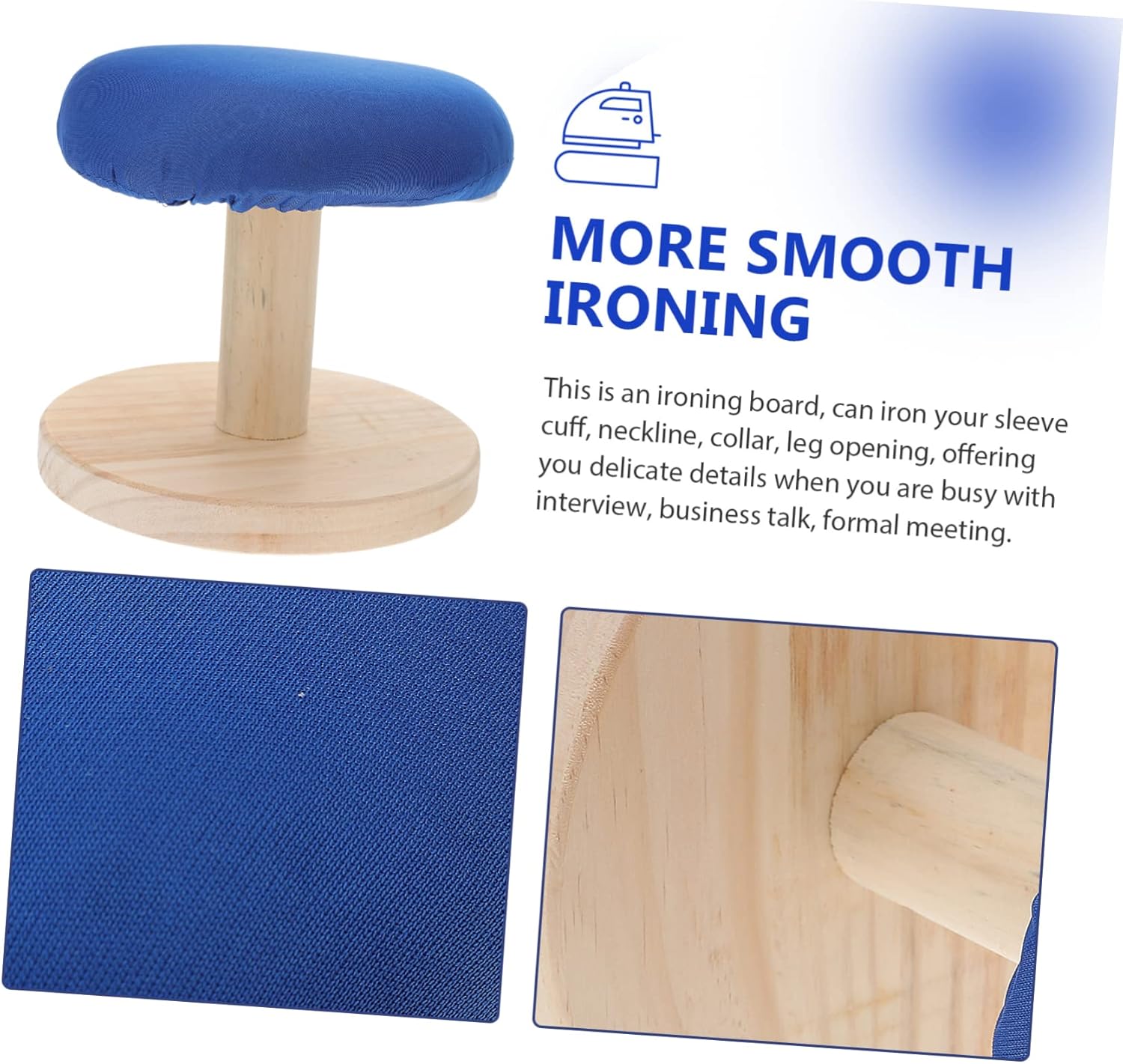 ABOOFAN 1pc Mini Ironing Board for Curved Clothes - Space-Saving Durable Design