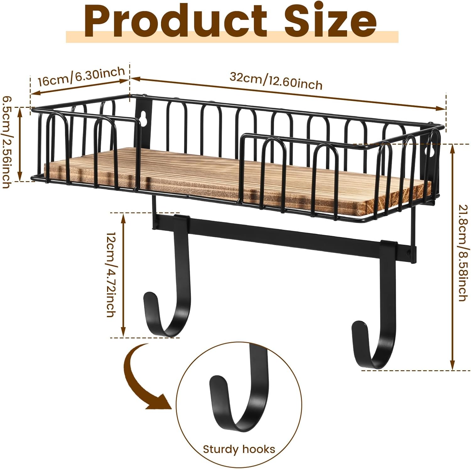 Ironing Board Holder with Wood Base for Efficient Storage