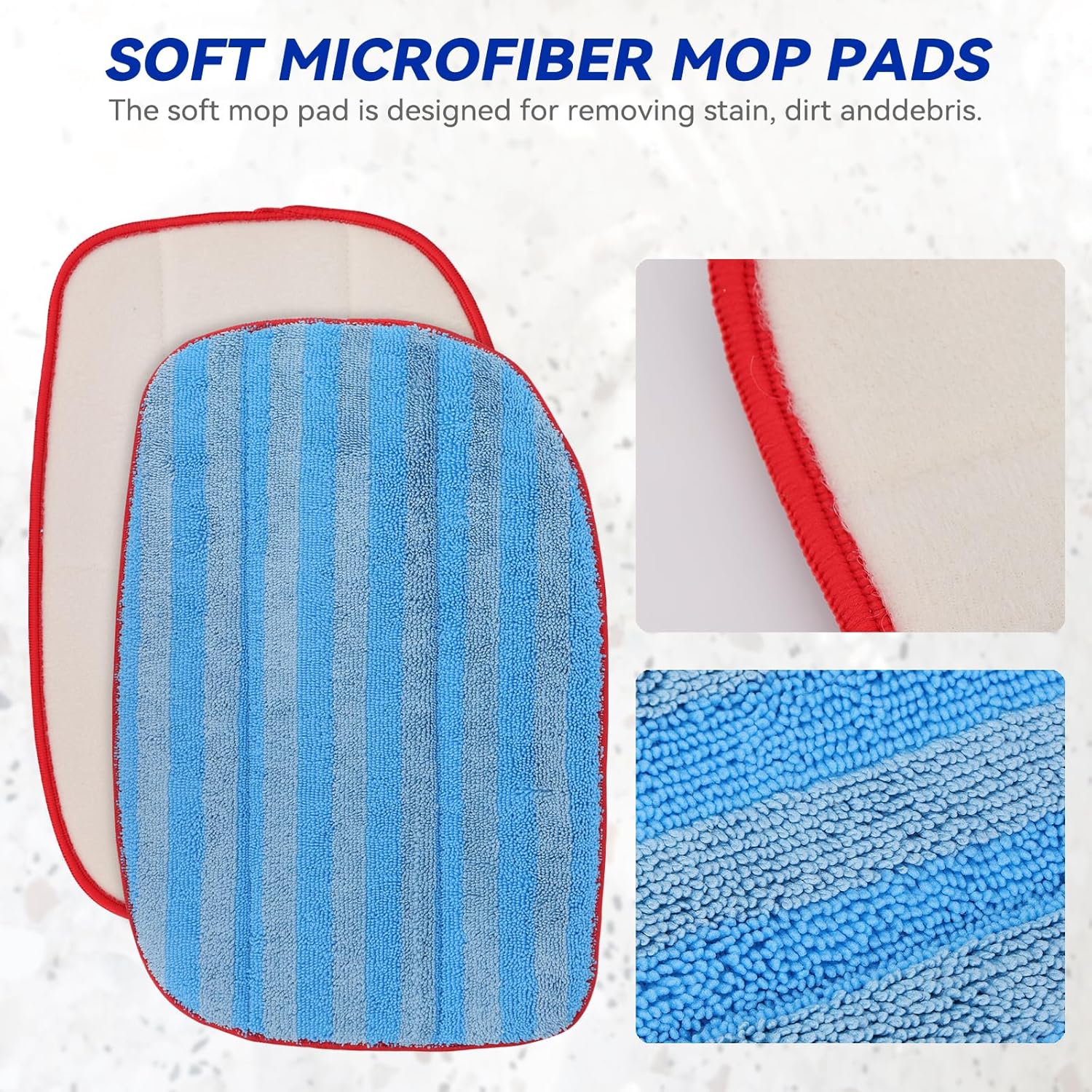 GreeSuit Microfiber Steam Mop Pads Compatible with McCulloch MC1375 MC1385 Steam Cleaners