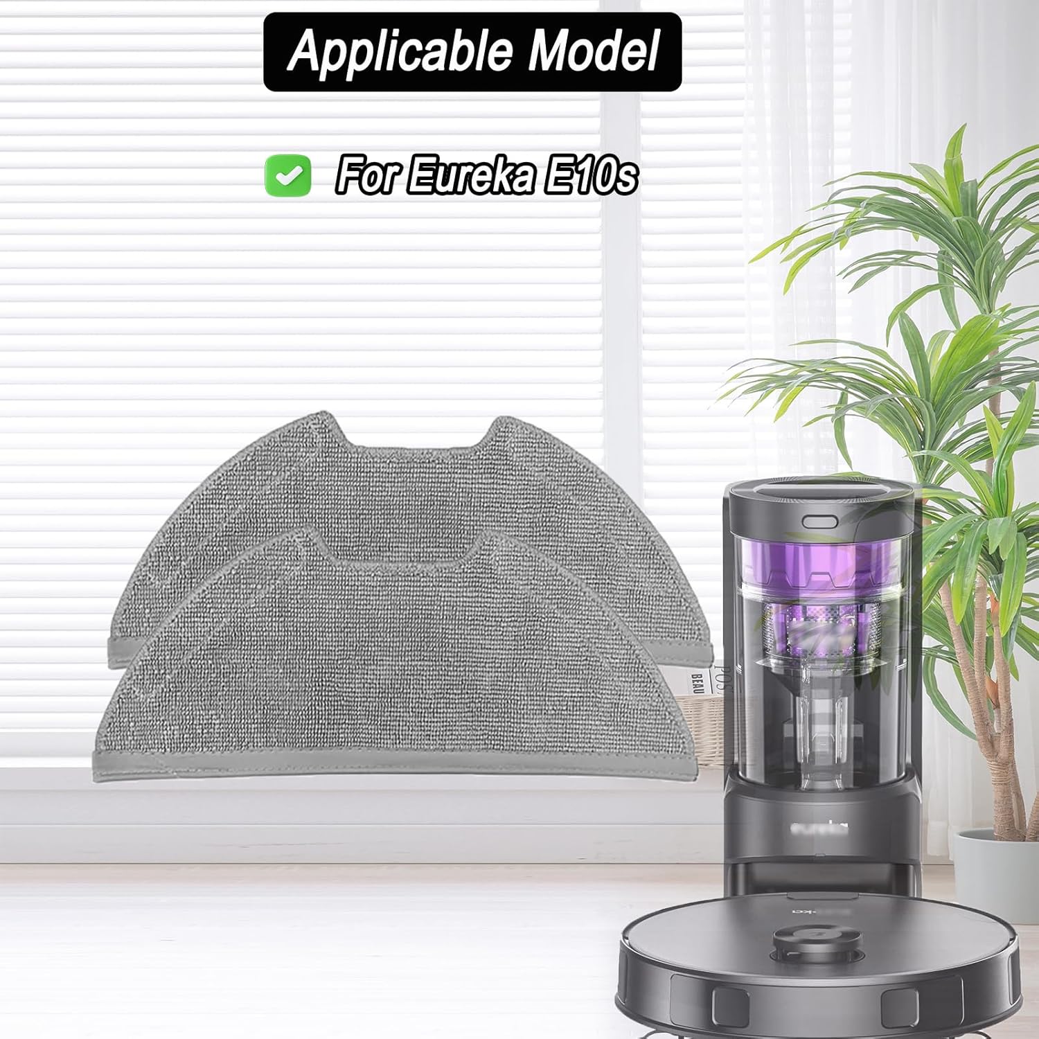 Reusable Replacement Mop Pads for Eureka E10s E20 Plus Robot Vacuum