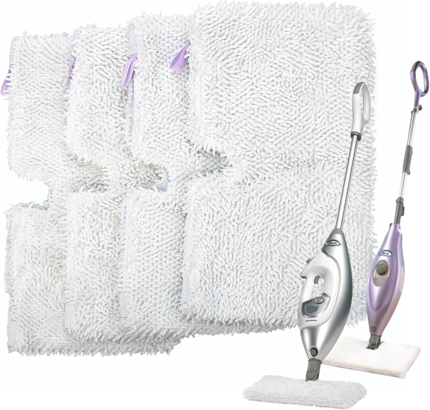 Flammi Steam Pocket Mop Replacement Pads 4 Pack for Shark Models
