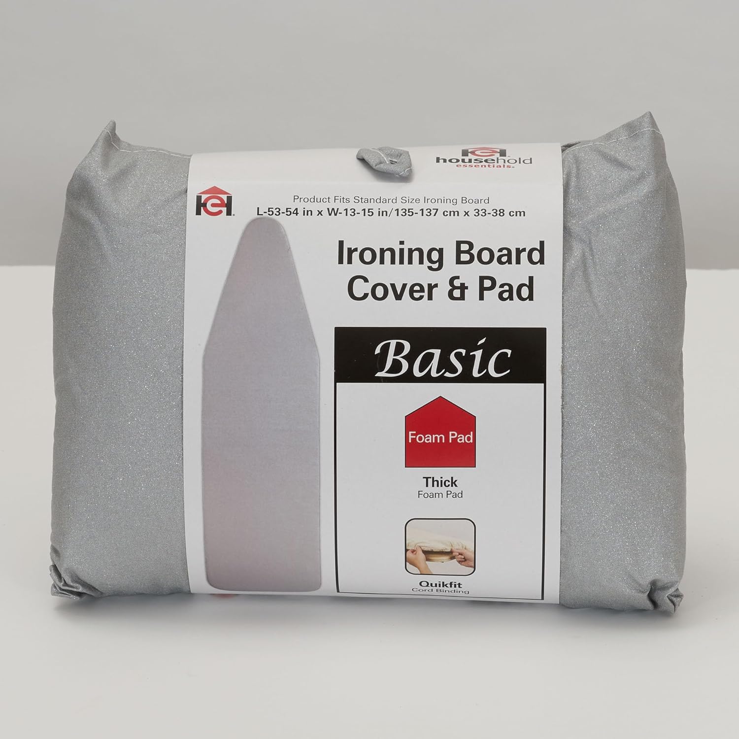 Luxurious Replacement Ironing Board Cover Pad with 100 Cotton Cover and Silver Coating