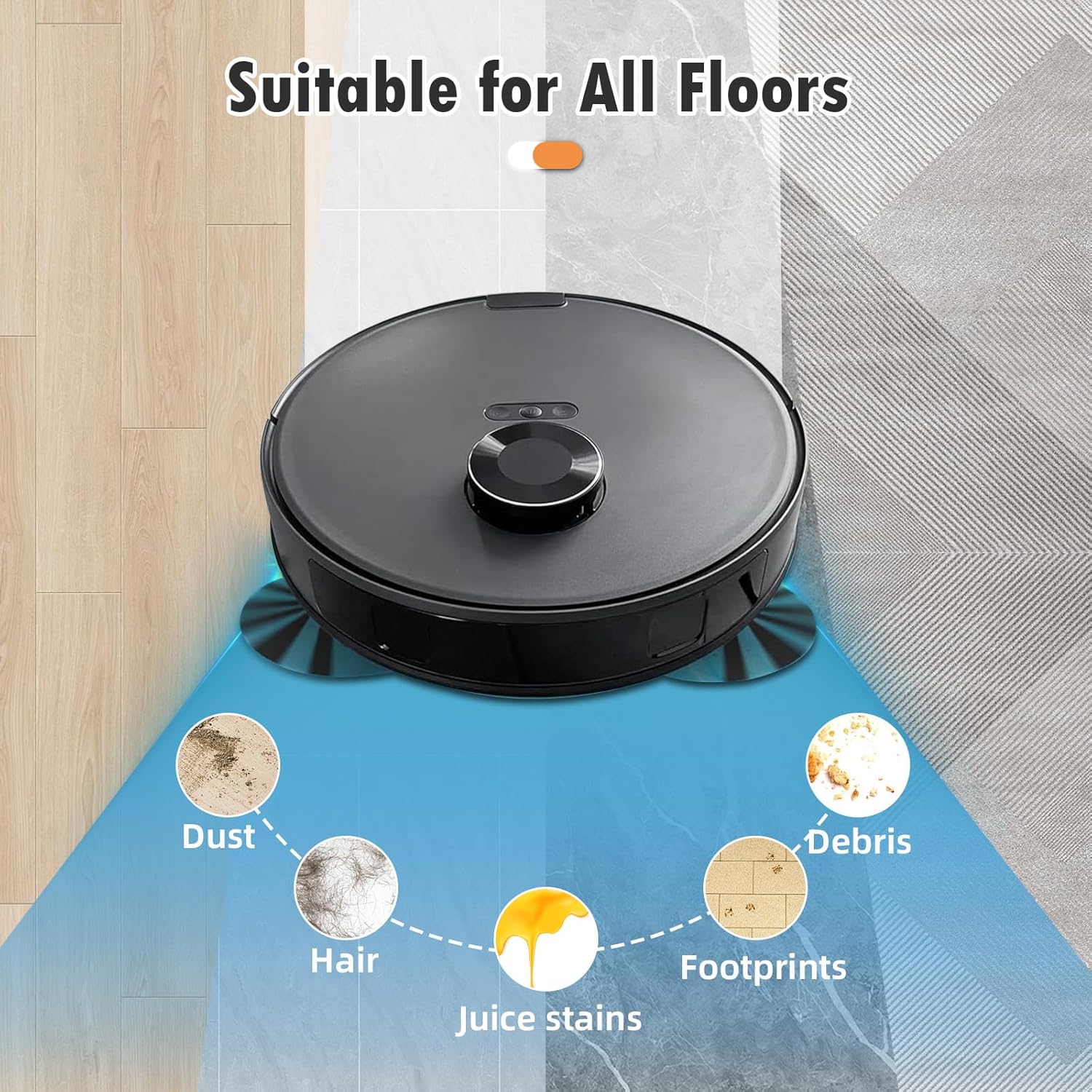 19 Packs Replacement Parts for Eureka E10S Robot Vacuum