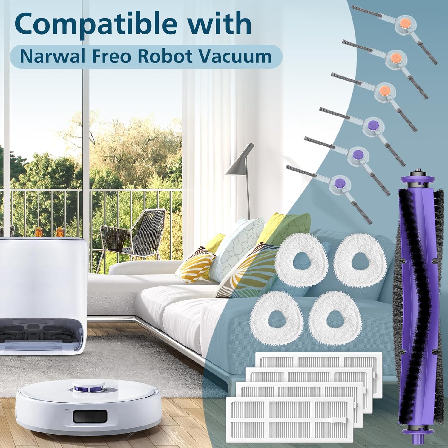 Narwal Freo Robot Vacuum Replacement Accessories Kit