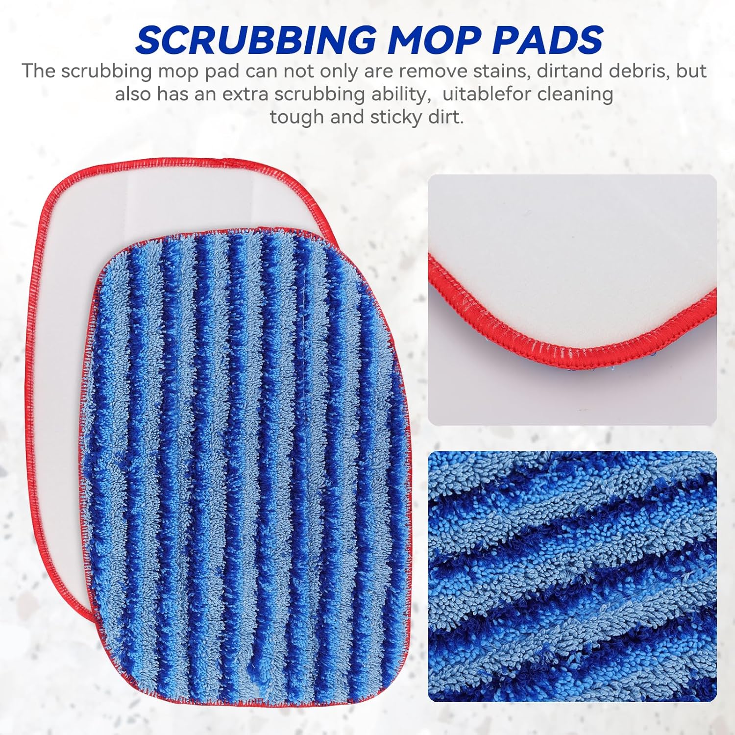 GreeSuit Microfiber Steam Mop Pads Compatible with McCulloch MC1375 MC1385 Steam Cleaners