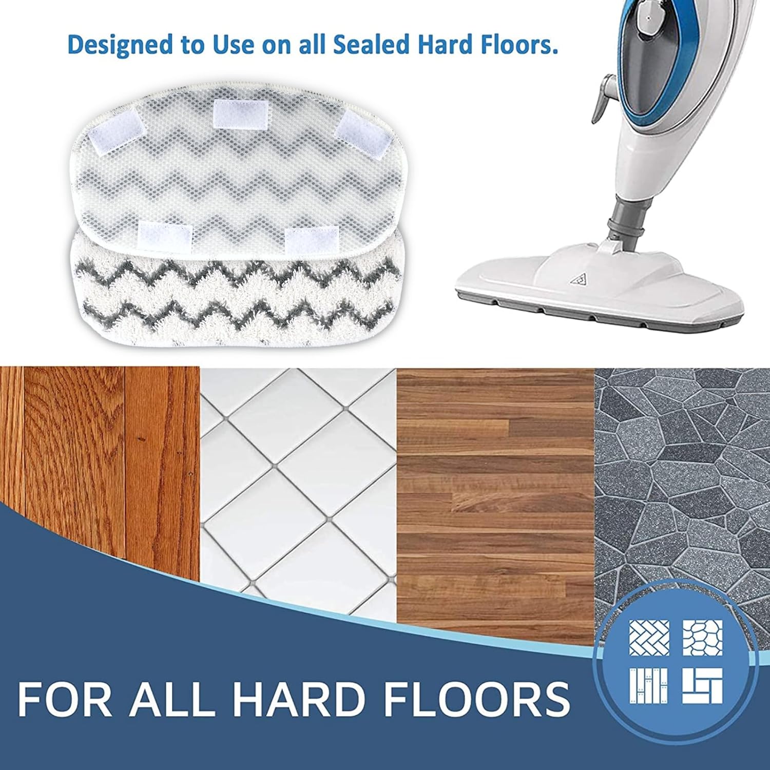 Heavy-Duty Steam Mop Pad 4-Pack