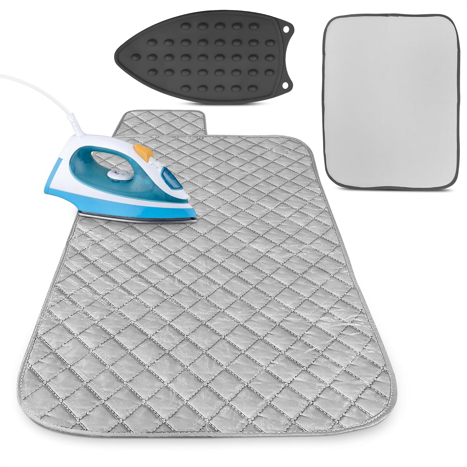 LagartoTable Top Ironing Pad - Portable Durable for Glass Metal Wood Surfaces