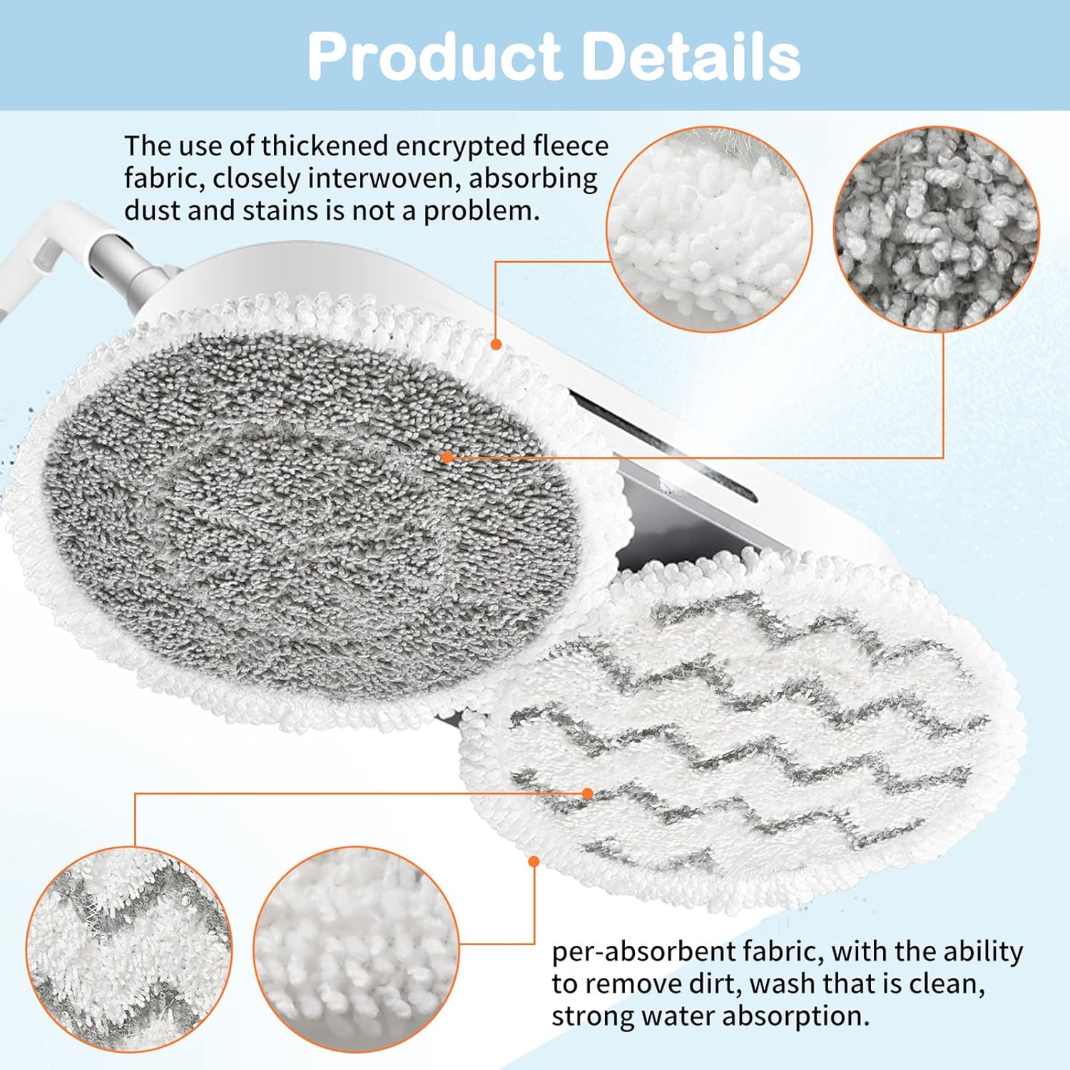 Bvhonwe Shark Steam Mop Pad Replacement 10-Pack