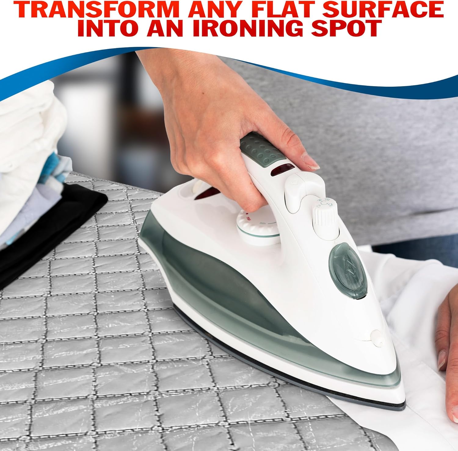 LagartoTable Top Ironing Pad - Portable Durable for Glass Metal Wood Surfaces