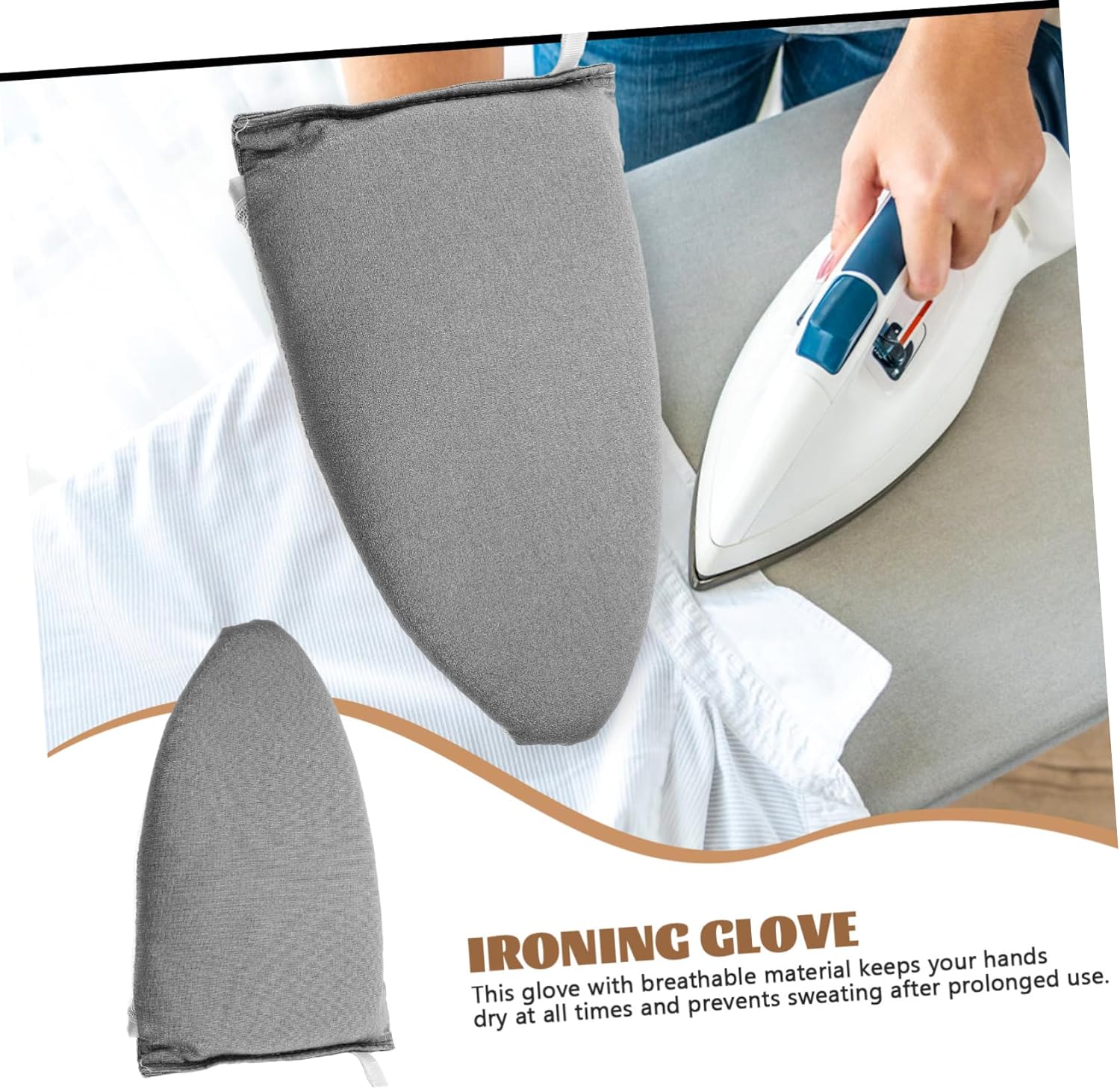 Amosfun SteamGuardian Heat Resistant Steamer Glove for Safe Ironing