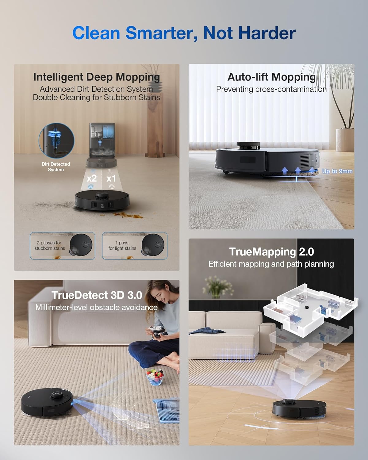 EcoVACS DEEBOT T30S 11000Pa Suction Robot Vacuum
