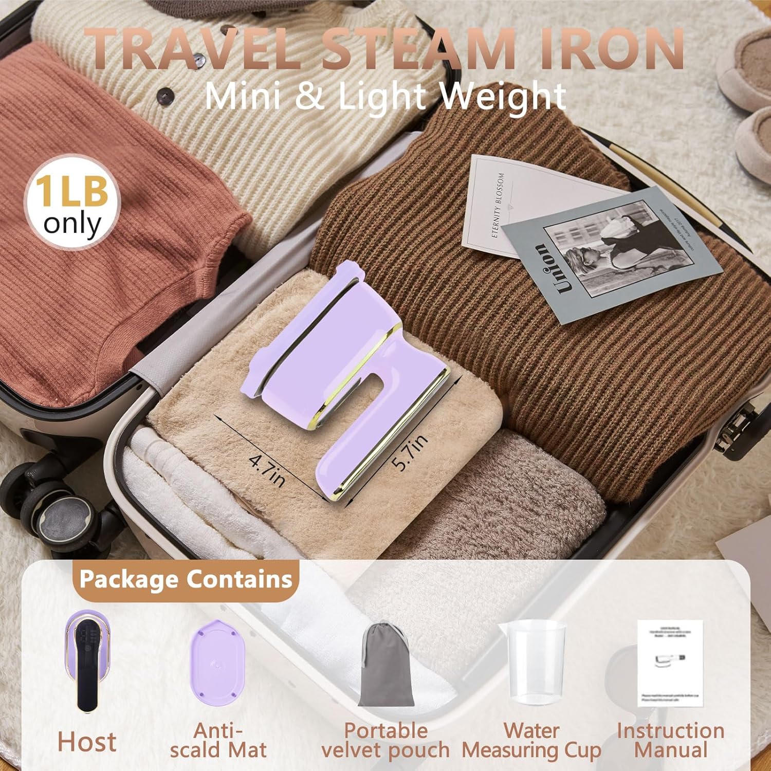 Fast-Wiing Steam 110-120v Portable Travel Size Wrinkle Free
