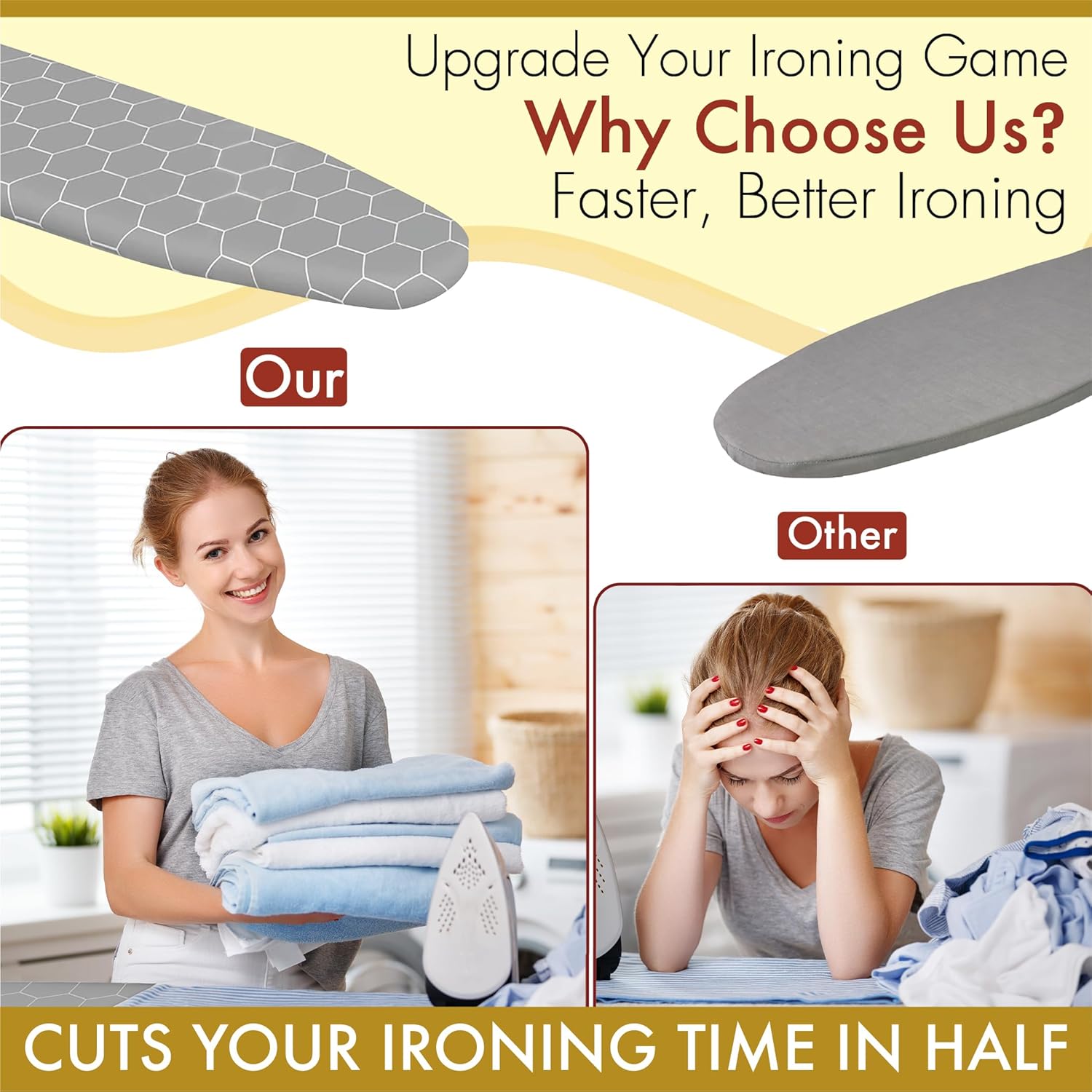 Ironing Board Cover Pad 15x54