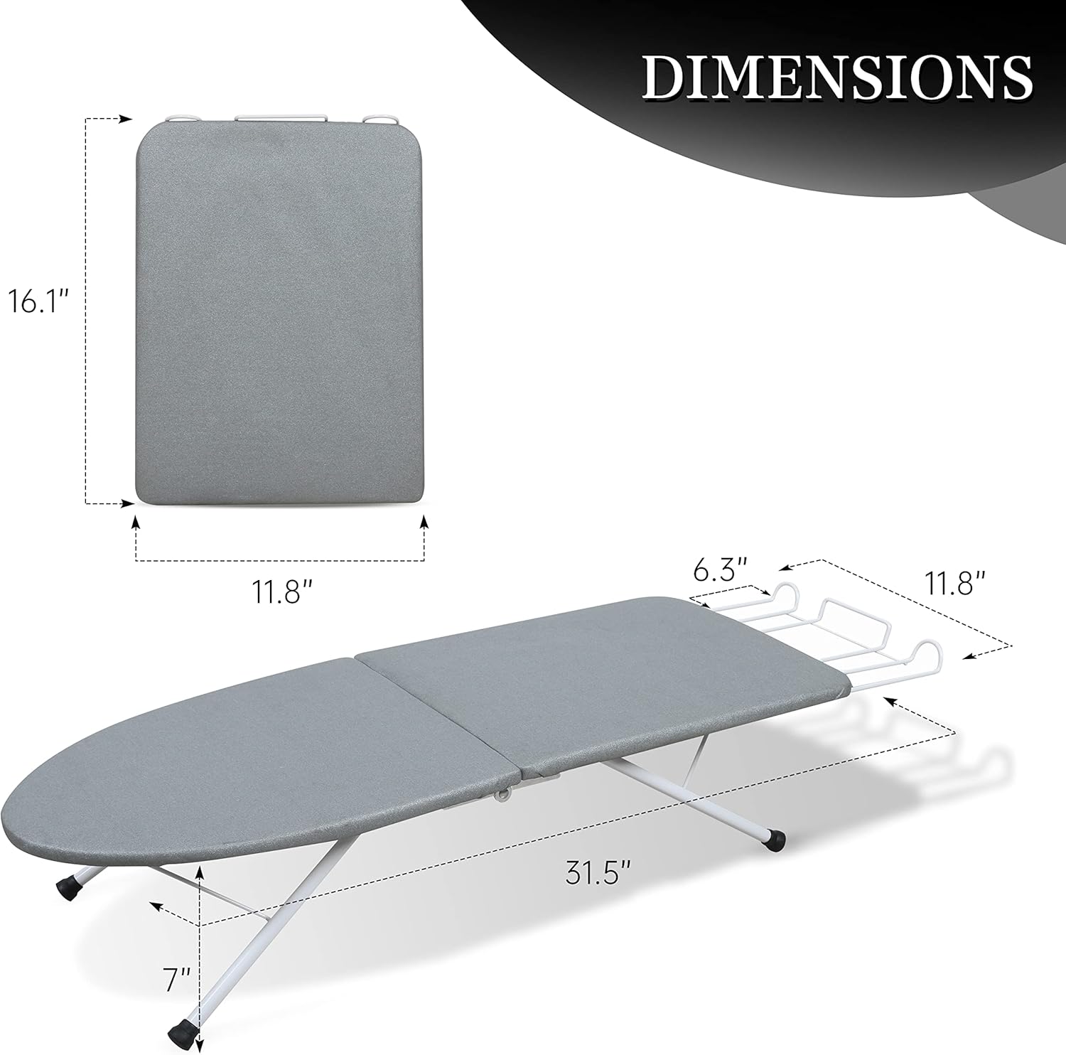 ZOES HOMEWARE Portable Tabletop Ironing Board