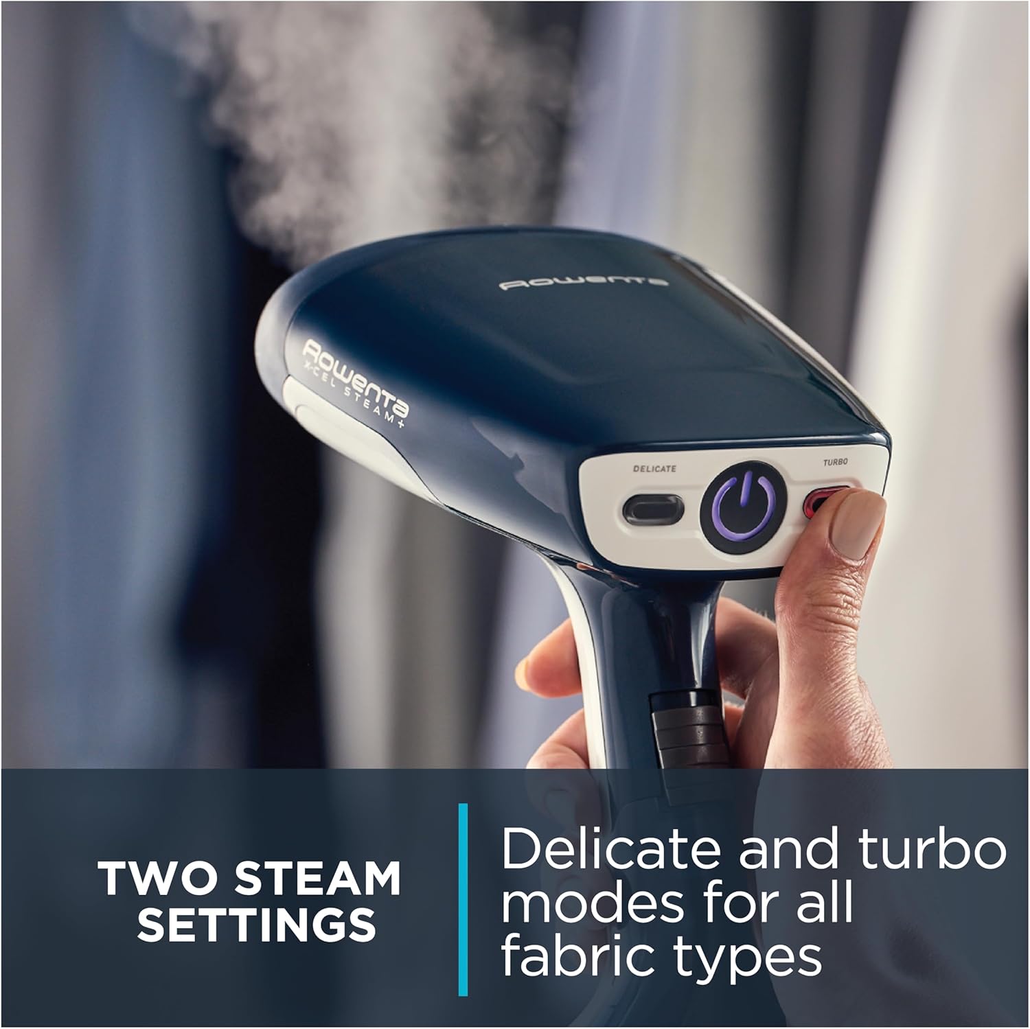 Rowenta X-Cel Travel garment steamer 1600W 40s heat-up navy blue