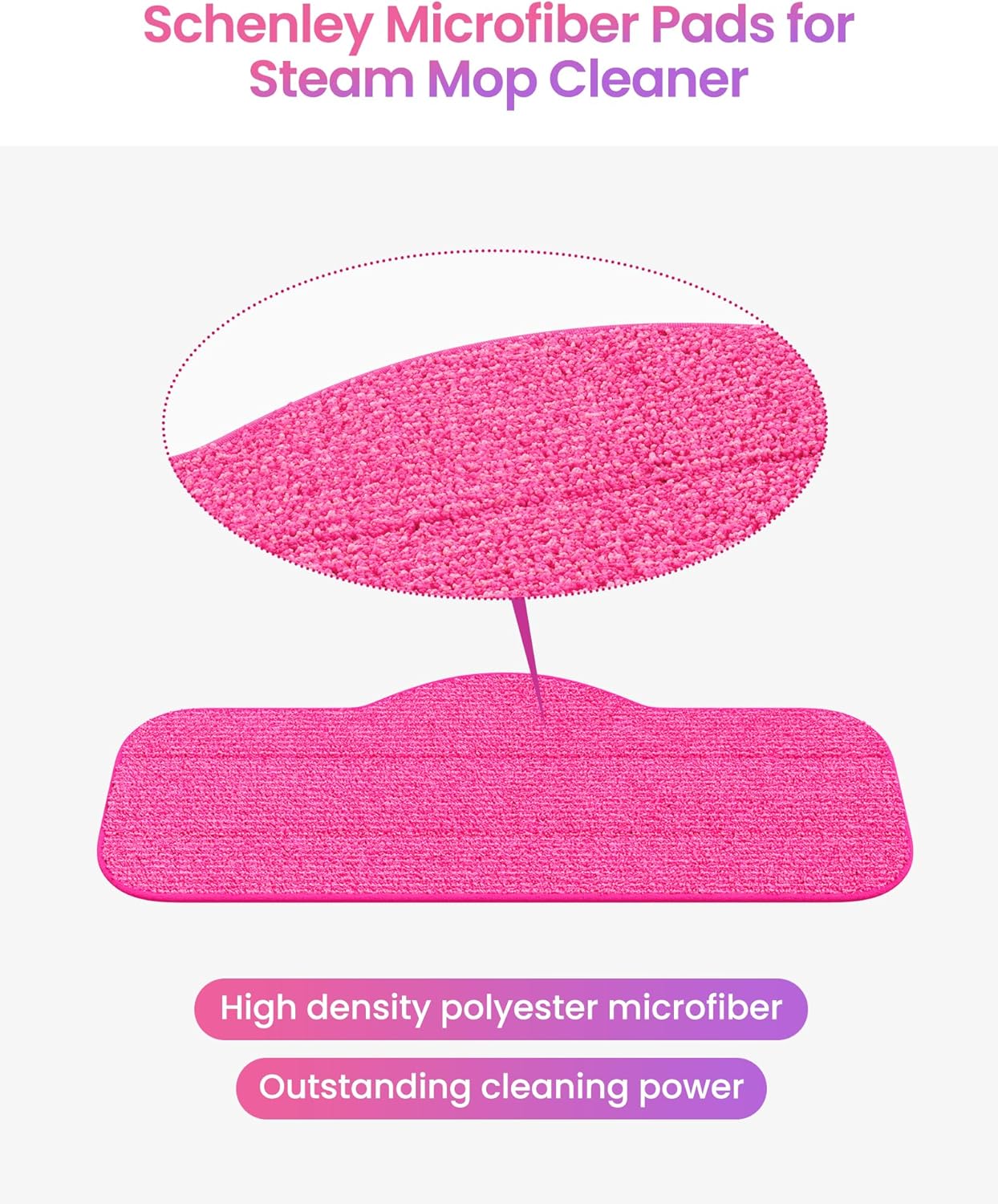 Schenley 6-Pack Microfiber Steam Mop Pads