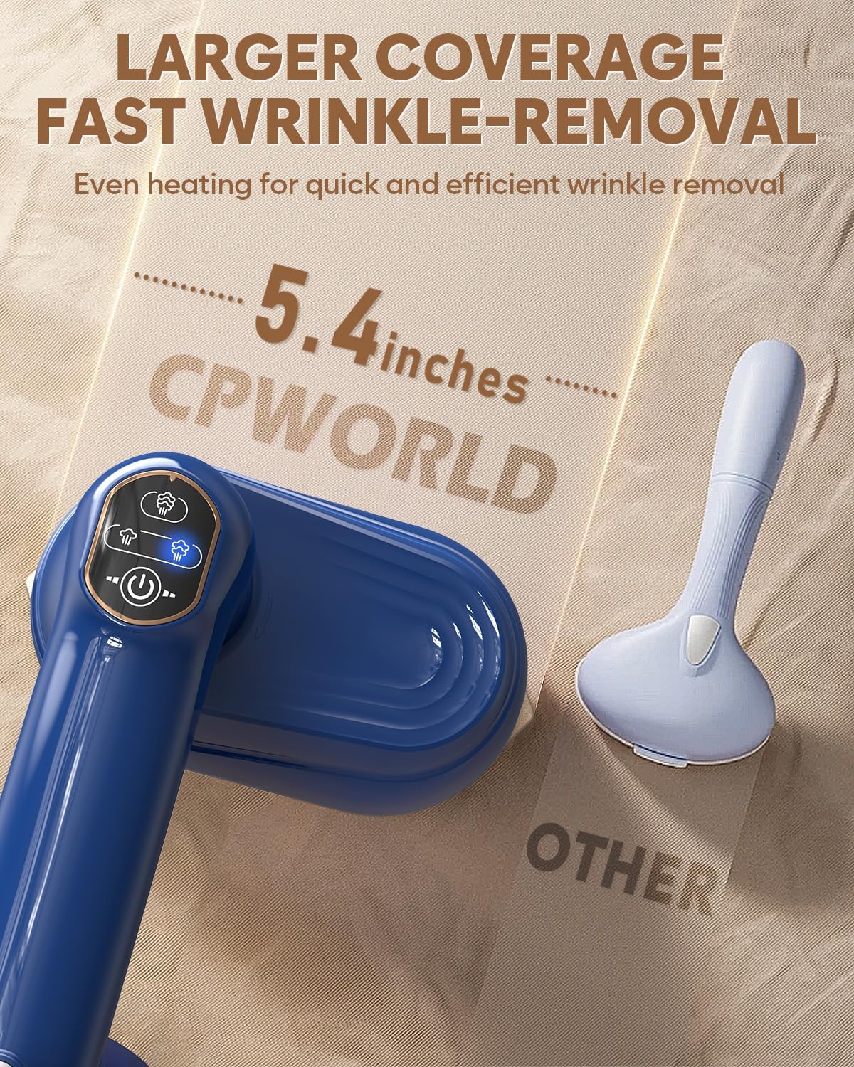 Compact Travel Steamer for Clothes 180 Rotation 1050W Effortless WRinkle Removal