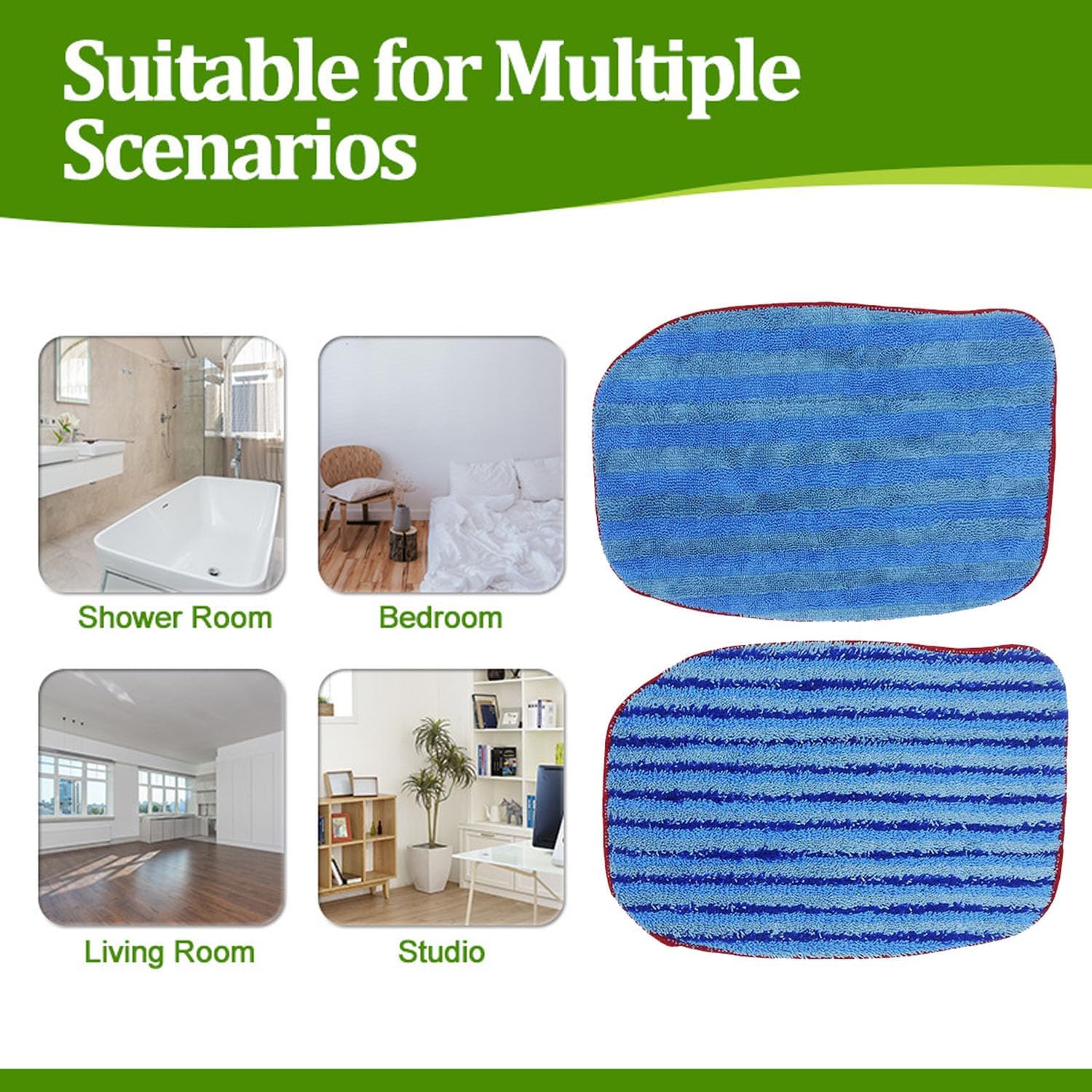 Compact Microfiber Mop Pads for Steam Cleaners