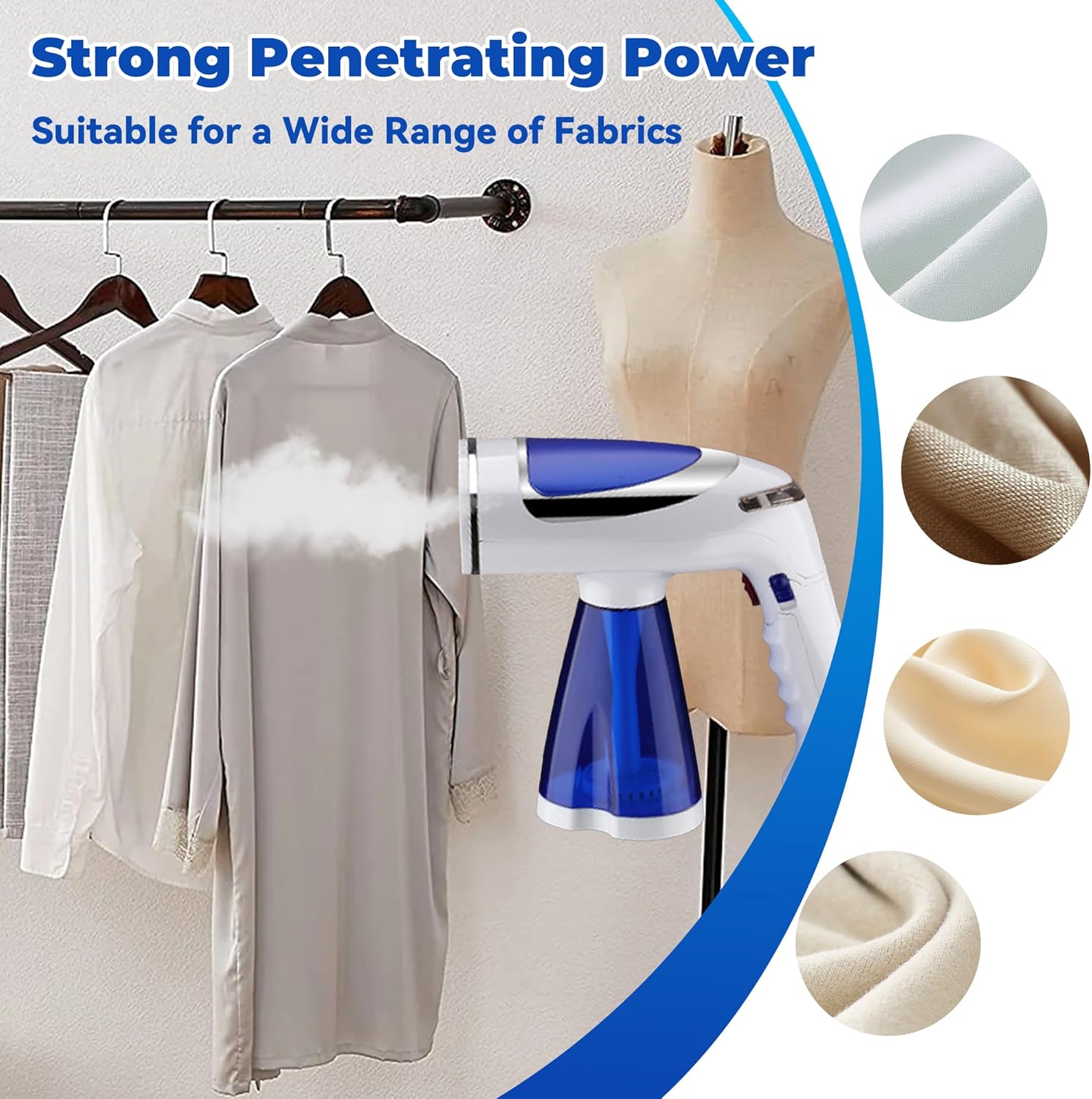 Effortlessly Remove Wrinkles with the GRETMIX Portable Clothing Steamer