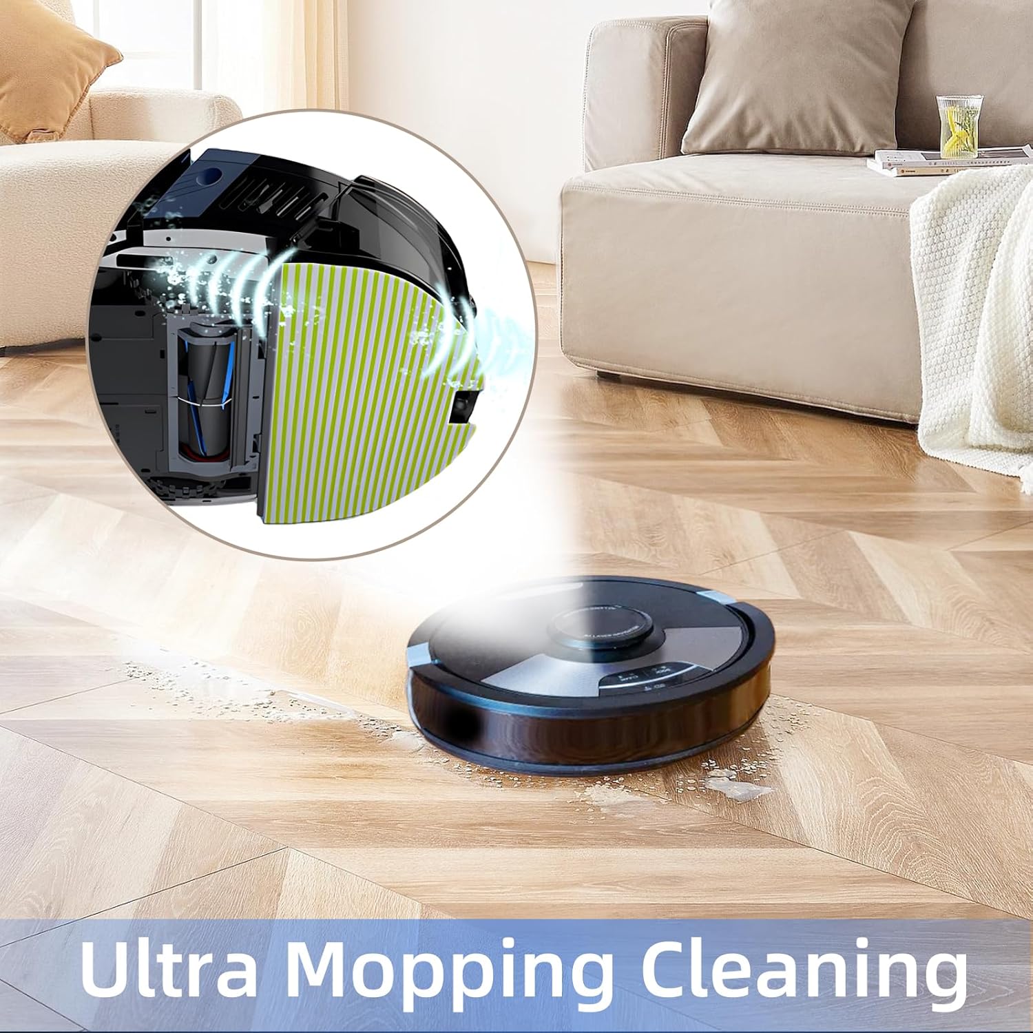 Vibrant Microfiber Robot Mop Pad Set for Shark Robot Vacuum