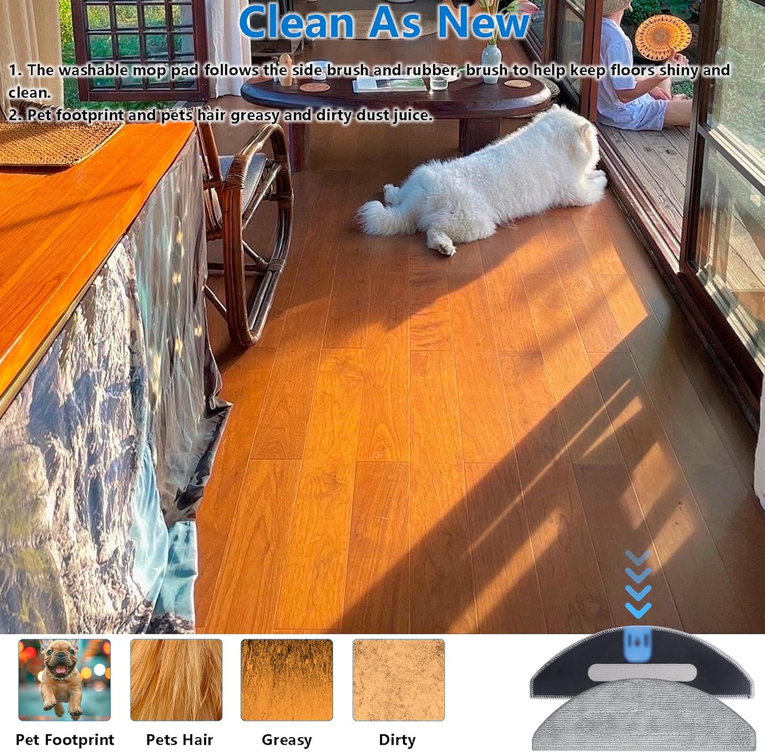 RoboVac Mop Pad Replacement for iRobot Roomba