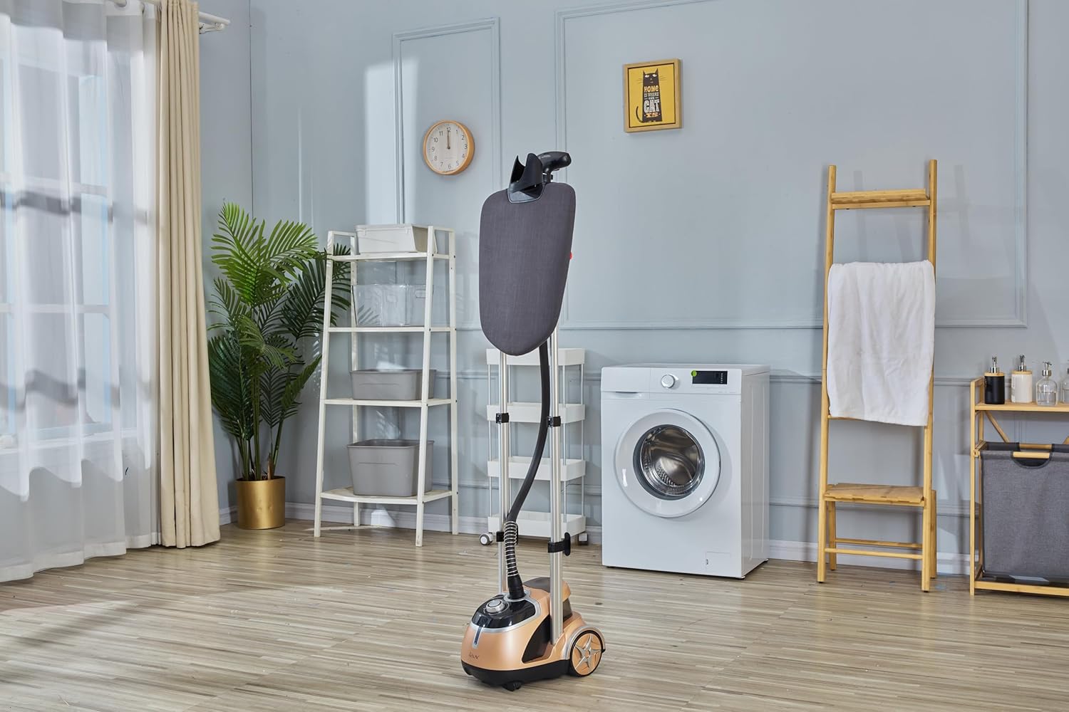 Professional Garment Steamer with Built-in Ironing Board for Daily Use