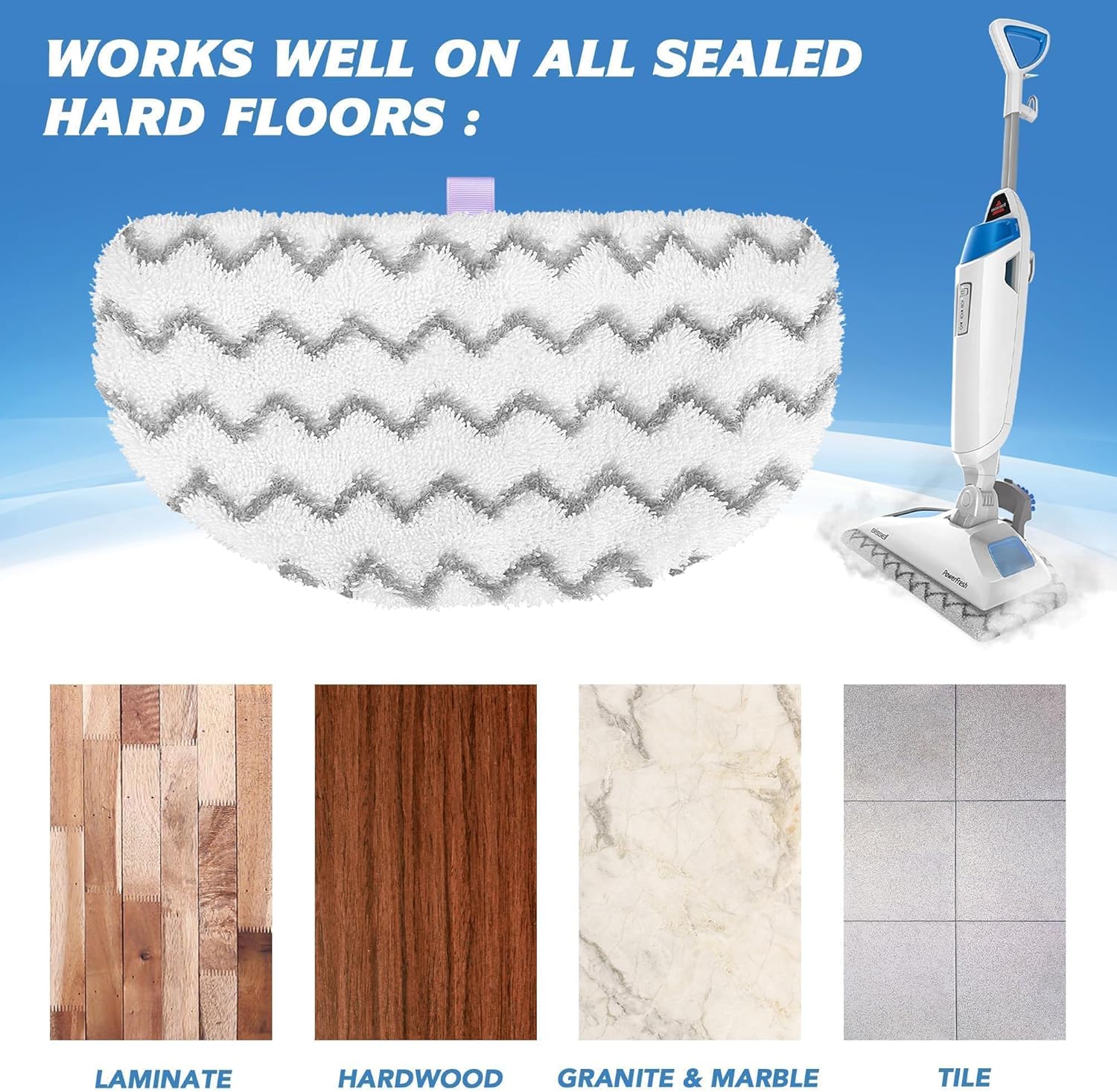 Tidy Monster Steam Mop Replacement Pads Bissell Powerfresh Series