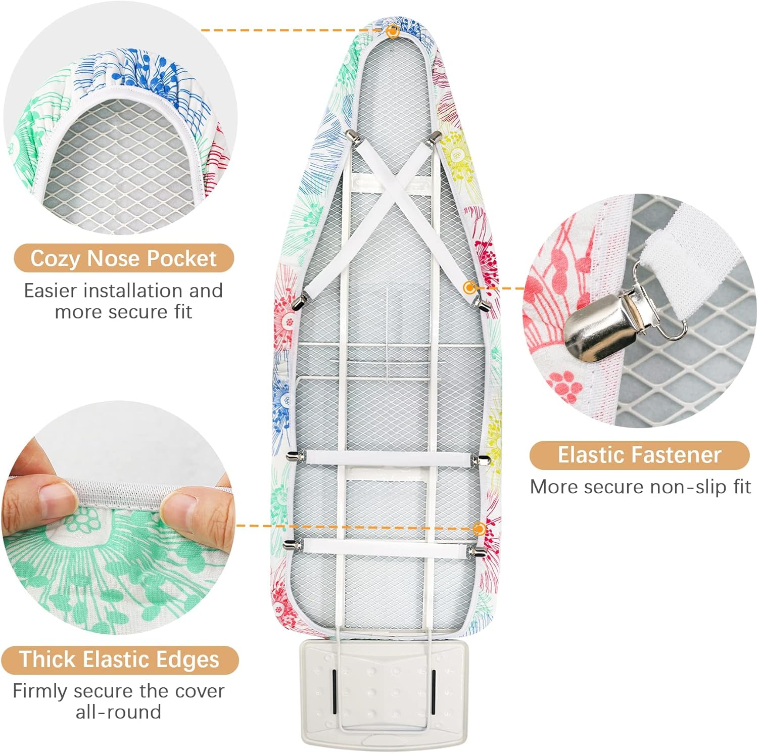 Newthinking Ironing Board Cover 15x54 Inch Scorch-Resistant and Durable