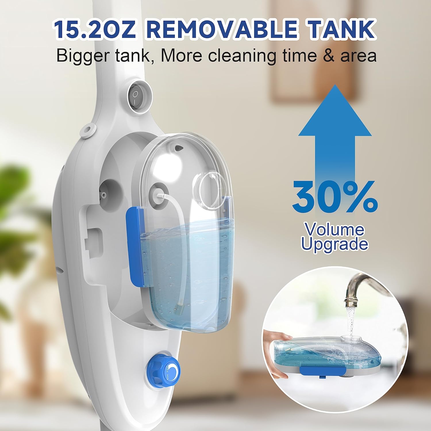 Neugo 1200W Steam Mop 23ft Cord 152oz Tank - Deep Clean