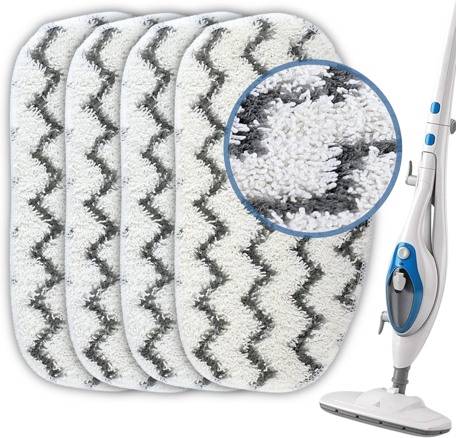 Heavy-Duty Steam Mop Pad 4-Pack