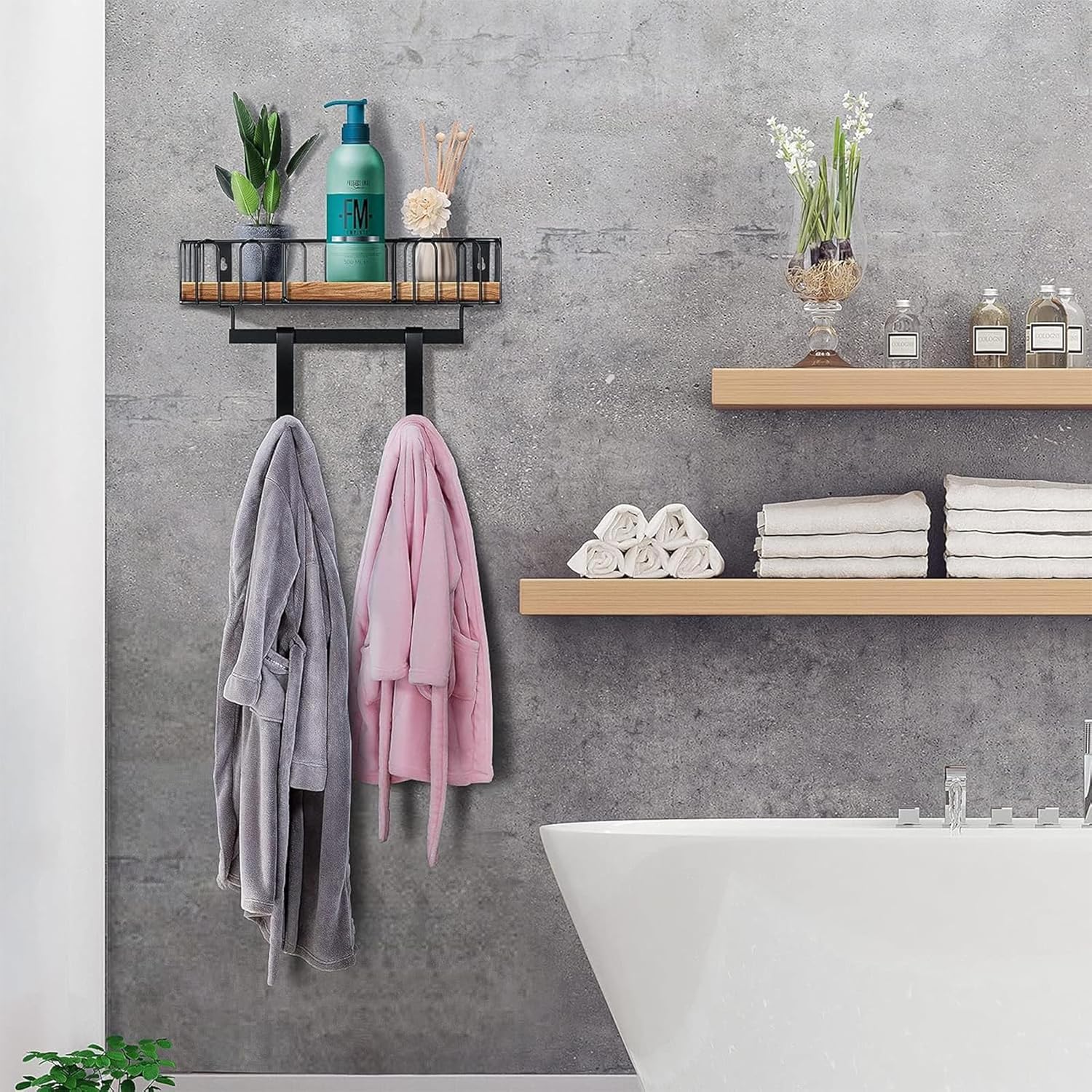 TJMoree Wall Mount Ironing Hanger Black
