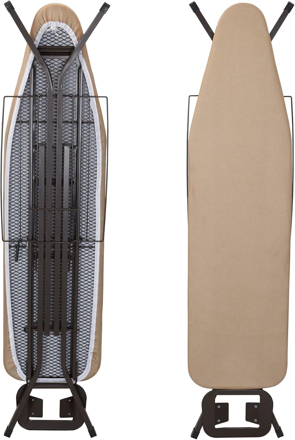 High-Quality Mesh Steel Top Ironing Board with Silver Finish