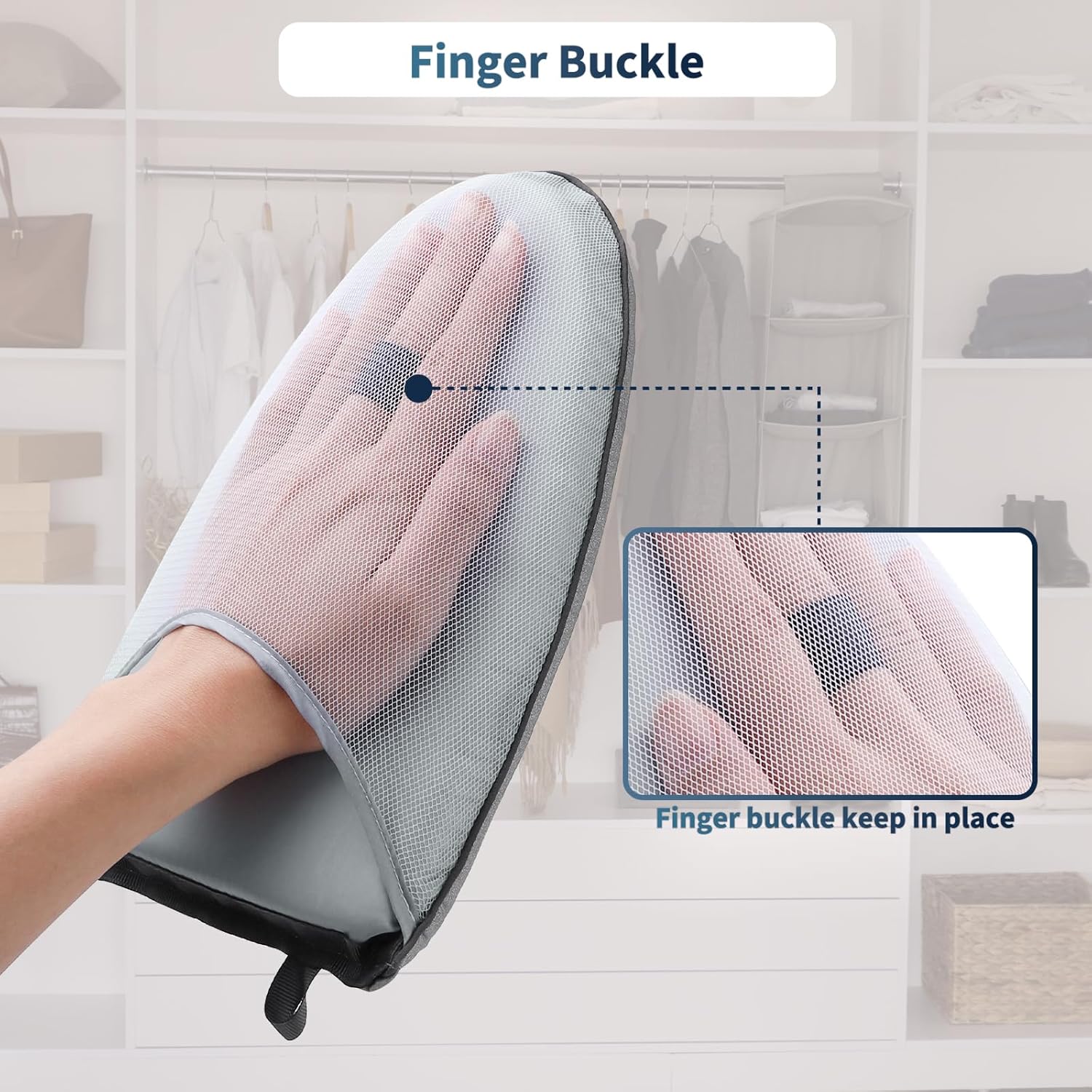 Looptop Garment Steamer Mitt with Finger Loop and Heat Resistant Ironing Gloves