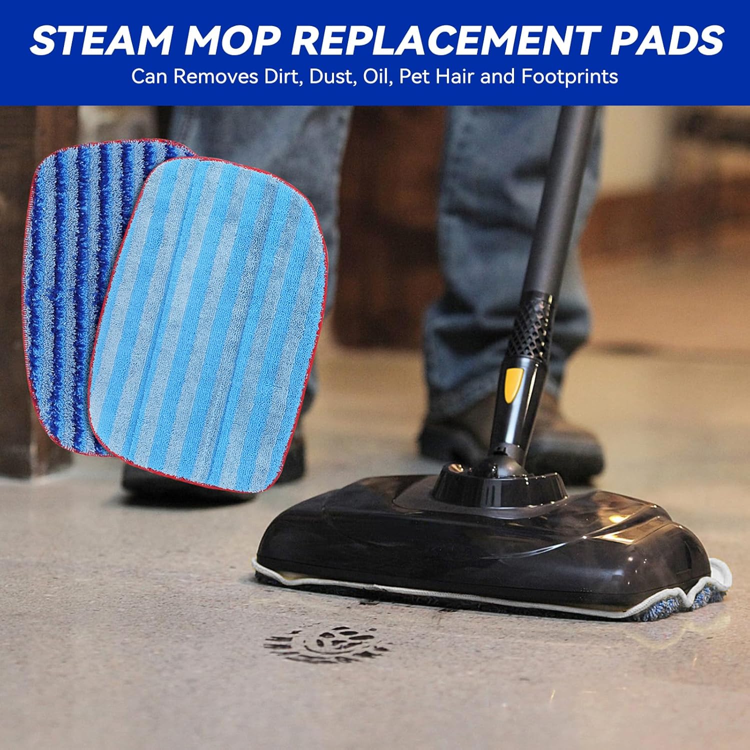 GreeSuit Microfiber Steam Mop Pads Compatible with McCulloch MC1375 MC1385 Steam Cleaners