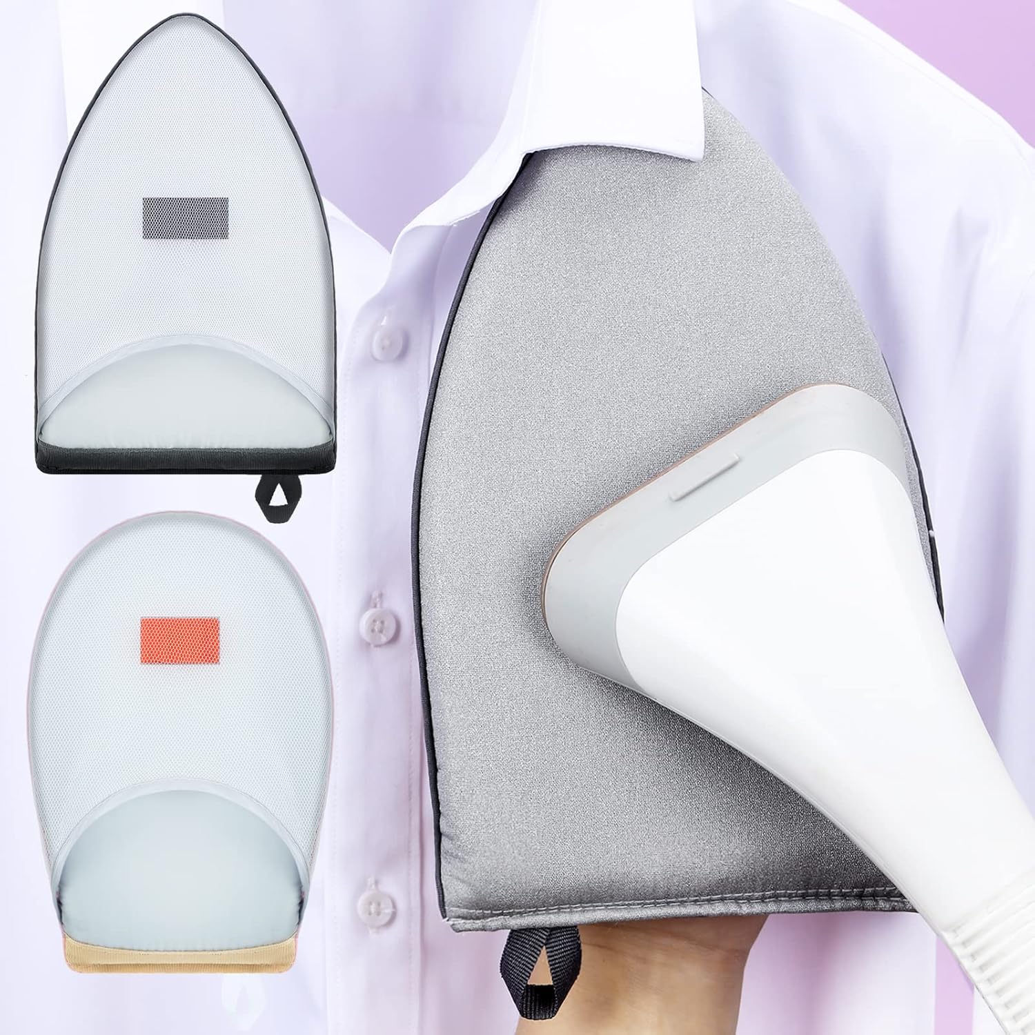 CHENGU 2-Piece Steam Ironing Gloves with Finger Loop and Heat Resistant Boards