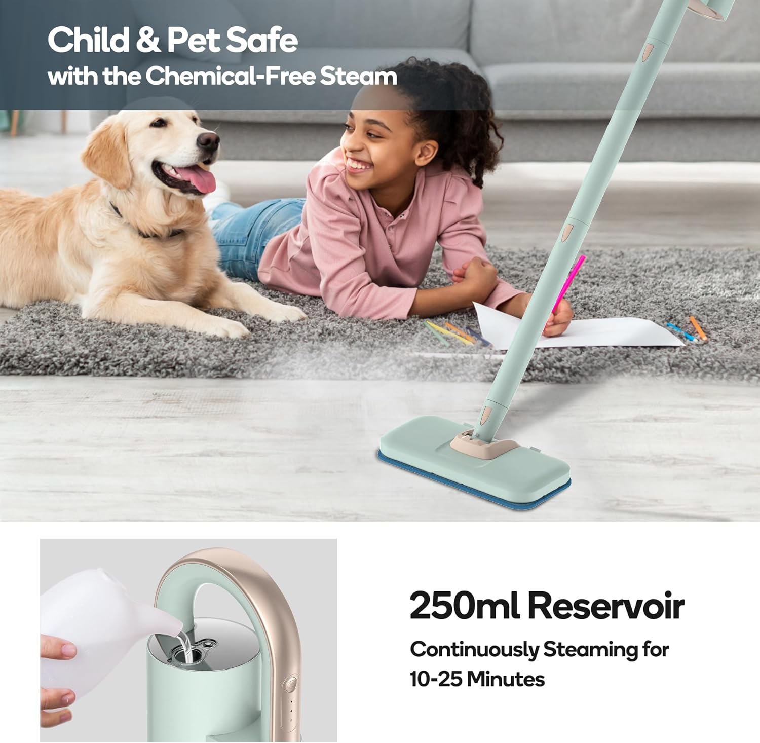 10x Powerful Steam Mop for All Surfaces