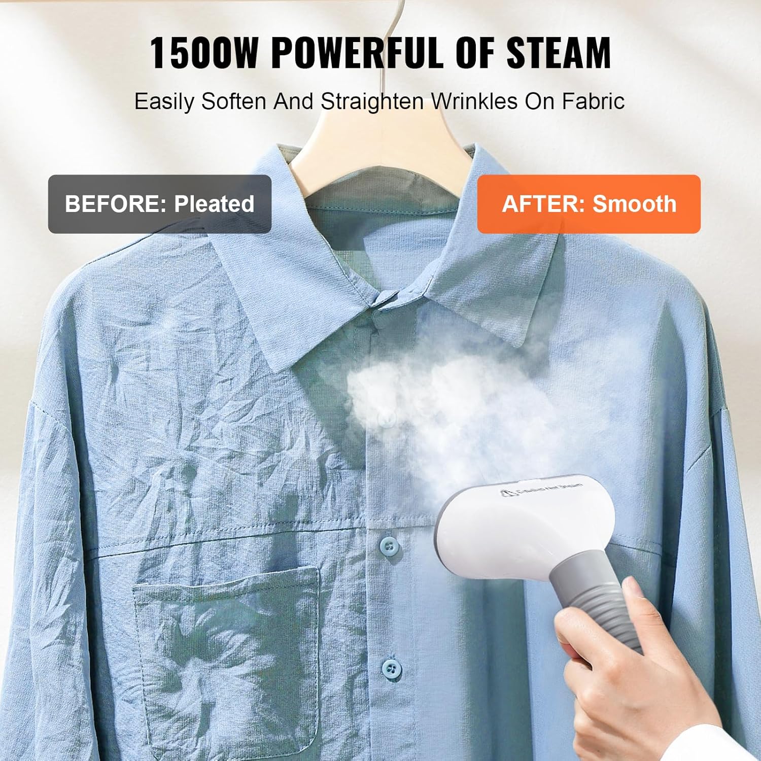 VEVOR Standing Steamer with 4-in-1 Features for Efficient Garment Steaming