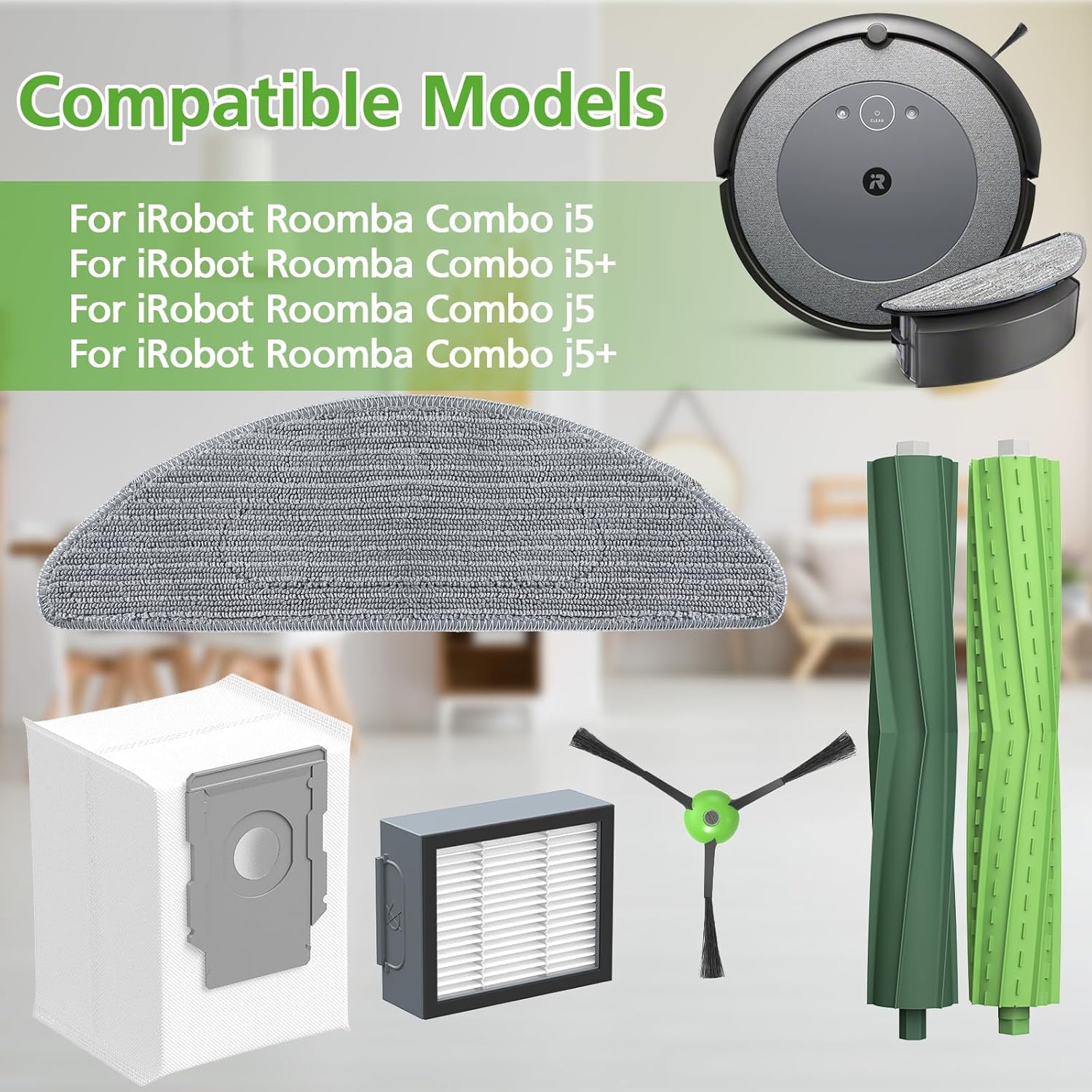 Zeekech Replacement Parts Kit for iRobot Roomba Combo i5i5j5j5