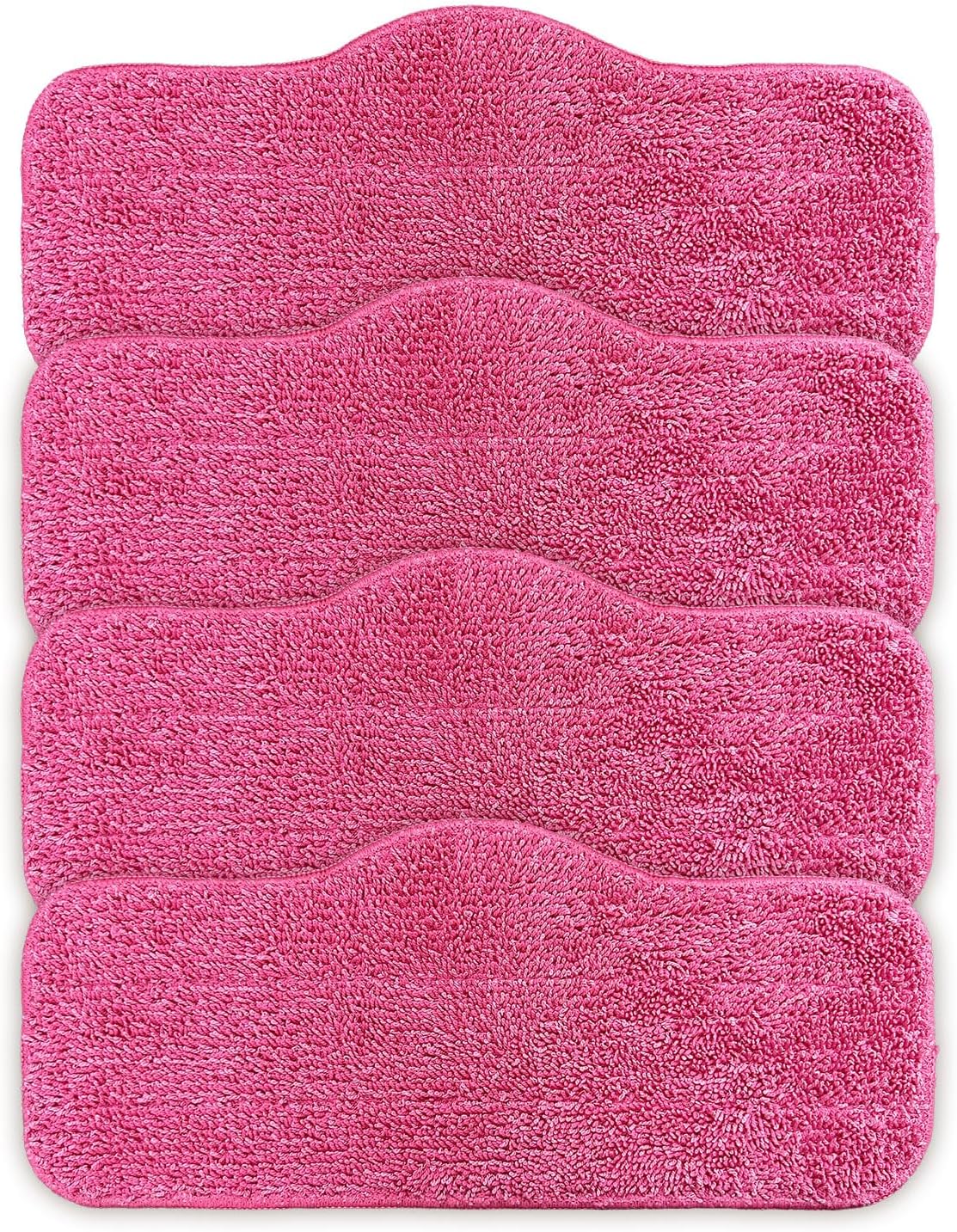 Microfiber Pink Steam Mop Pads 4 Pack for 7-in-1 Cleaner
