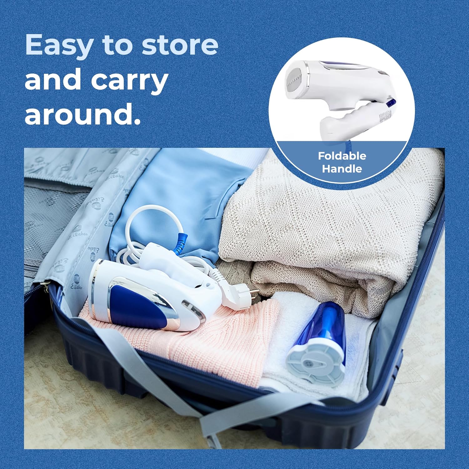 Elevanza Clothes Steamer 1600W Fast Wrinkle-Free Travel-Friendly